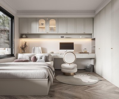 法式榻榻米卧室3D模型下载